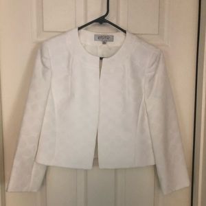 Kasper Cropped Collarless Jacket